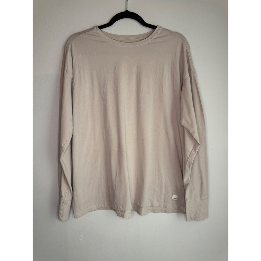 Vuori Womens Long Sleeve Crewneck Tee Tan VW1028 Size S